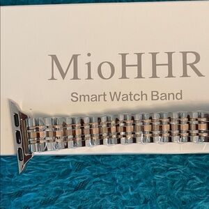 MioHHR Smart Watch Band NIB Stainless Steel Silver And Gold Woven Design 1/2” W